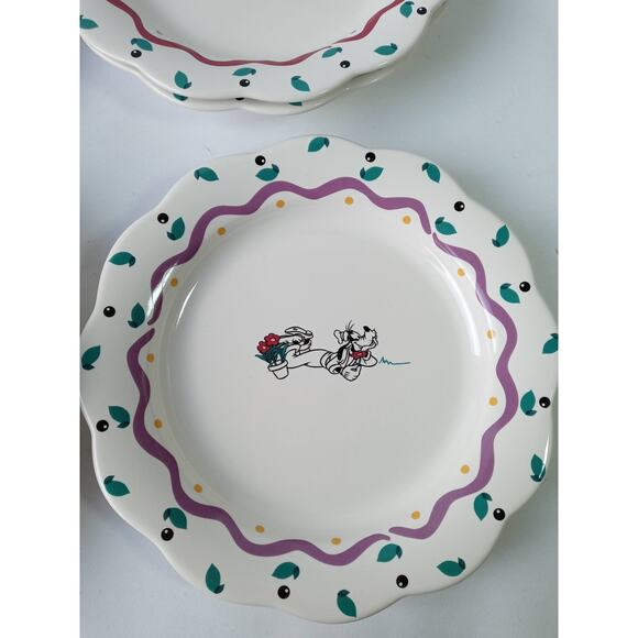 Pflatzgraff Mickey & Co Salad Dessert Plates Set of4 Minnie Donald Goofy Mickey - Picture 5 of 5